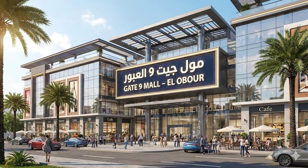 مول جيت 9 العبور تفاصيل واسعار الاقساط Gate 9 Mall Obour